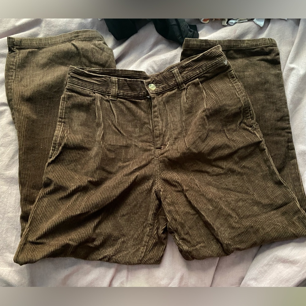 brown straight leg corduroy pants!